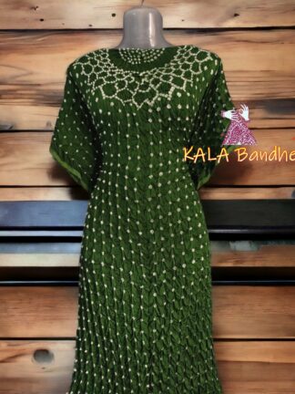 Mehendi Bandhani Kaftan Pure ModalSilk