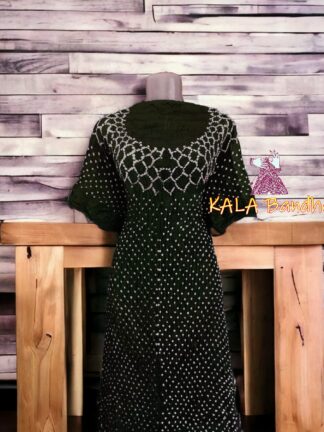 Black Bandhani Kaftan Pure ModalSilk