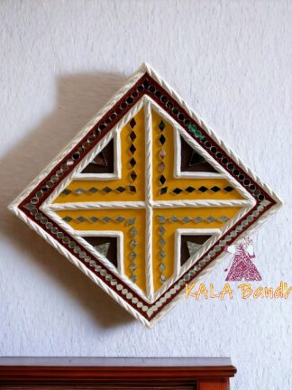 Square 6 X 6 Mud Work Frame Lippan Art Hand Made 01