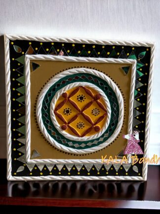 Square 6 X 6 Mud Work Frame Lippan Art Hand Made 09