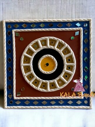 Square 6 X 6 Mud Work Frame Lippan Art Hand Made 15