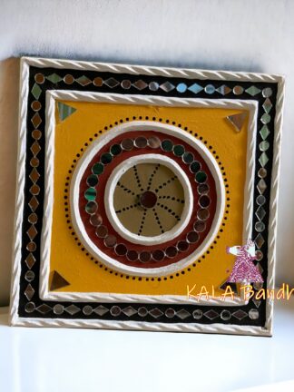 Square 6 X 6 Mud Work Frame Lippan Art Hand Made 18