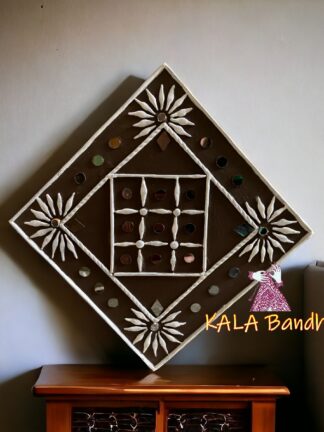 Square 6 X 6 Mud Work Frame Lippan Art Hand Made 20