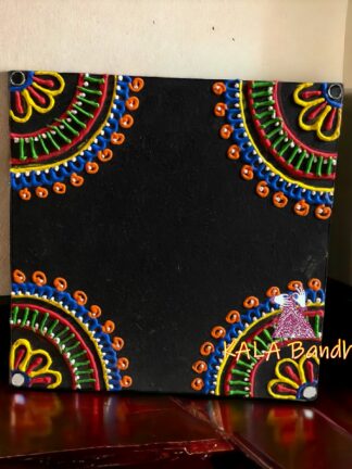 Square 6 X 6 Mud Work Frame Lippan Art Hand Made 21