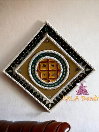 Square 6 X 6 Mud Work Frame Lippan Art Hand Made 31