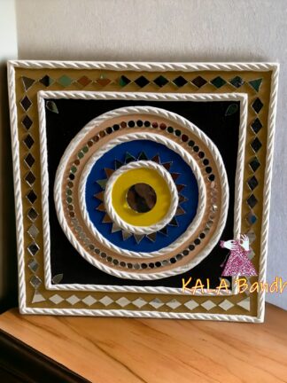 Square 6 X 6 Mud Work Frame Lippan Art Hand Made 29