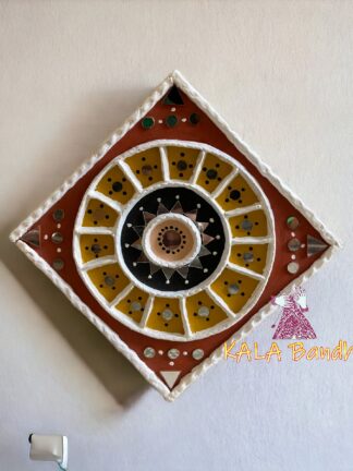 Square 6 X 6 Mud Work Frame Lippan Art Hand Made 27