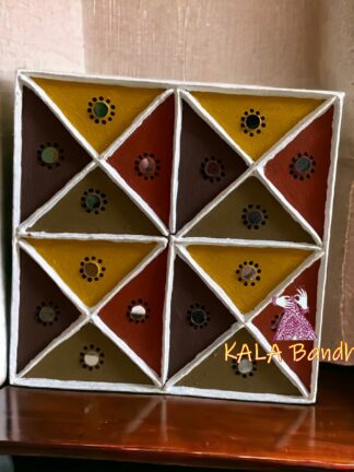 Square 6 X 6 Mud Work Frame Lippan Art Hand Made 22