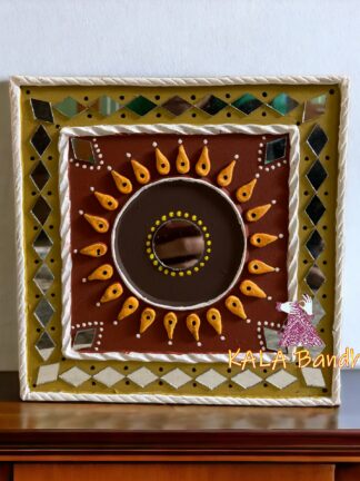 Square 6 X 6 Mud Work Frame Lippan Art Hand Made 23