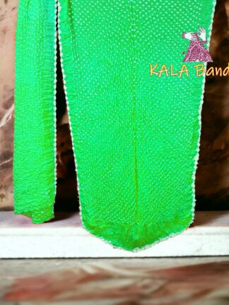Parrot Dani Bandhani Saree Pure Modal Silk