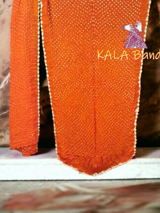 Orange Dani Bandhani Saree Pure Modal Silk