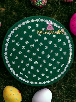 Circle 12 X 12 Mud Work Frame Lippan Art Hand Made 01
