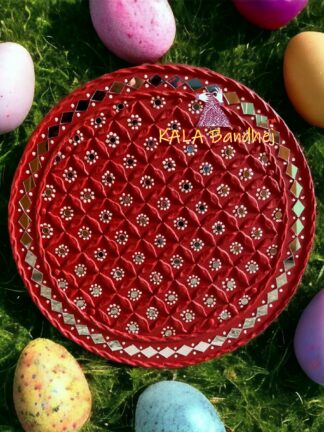 Circle 12 X 12 Mud Work Frame Lippan Art Hand Made 11