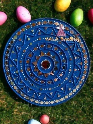Circle 12 X 12 Mud Work Frame Lippan Art Hand Made 03