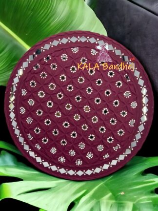 Circle 12 X 12 Mud Work Frame Lippan Art Hand Made 04