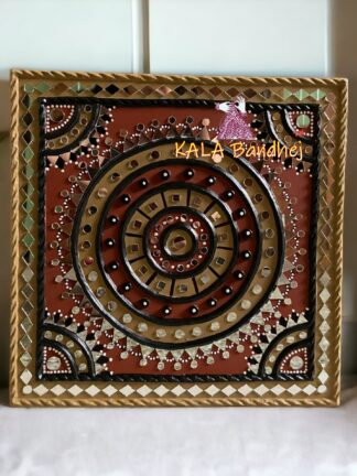 Square 12 X 12 Mud Work Frame Lippan Art Hand Made 28