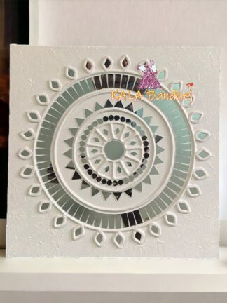 Square 12 X 12 Mud Work Frame Lippan Art Hand Made 07
