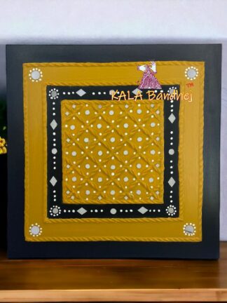 Square 12 X 12 Mud Work Frame Lippan Art Hand Made 06
