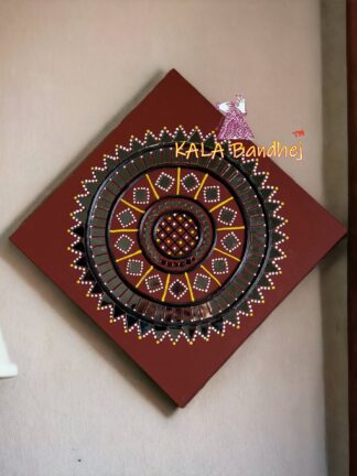 Square 12 X 12 Mud Work Frame Lippan Art Hand Made 11