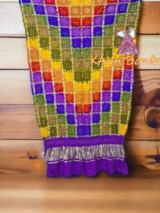 Multi Color Bandhani Gharchola Dupatta Pure GajiSilk 24
