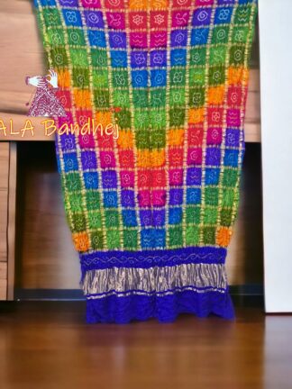 Multi Color Bandhani Gharchola Dupatta Pure GajiSilk 19