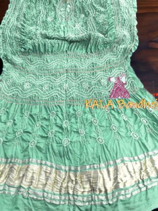 Pastel Marine Dupatta Bandhani Pure Gaji Silk