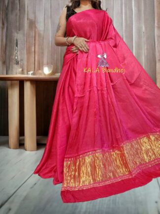 Rani Plain Saree Pure Modal Silk