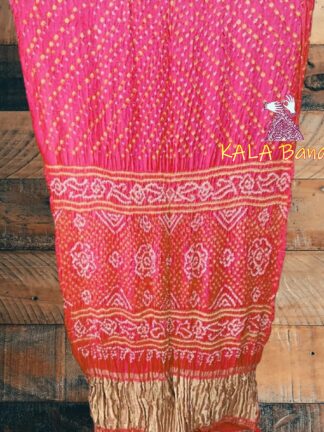 Pitch Bandhani Saree Pure GajiSilk