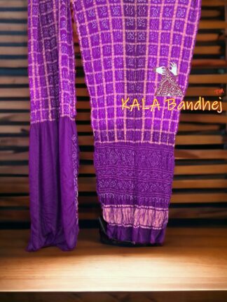 Jambli Magenta Gharchola Bandhani Saree Pure Gaji Silk