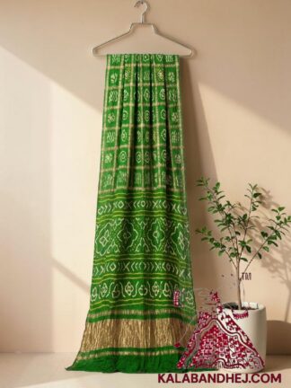 Parrot Gharchola Rai Bandhani Saree Pure GajiSilk