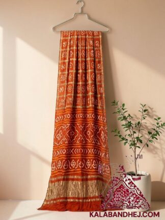 Orange Gharchola Rai Bandhani Saree Pure GajiSilk