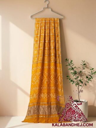 Yellow Gharchola Rai Bandhani Saree Pure GajiSilk