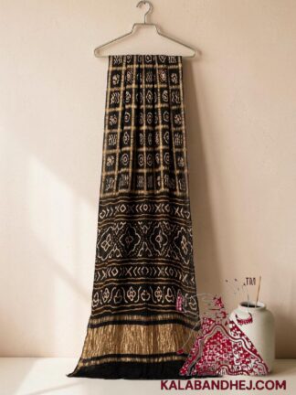 Black Gharchola Rai Bandhani Saree Pure GajiSilk