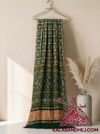 Bridal Green Gharchola Rai Bandhani Saree Pure GajiSilk