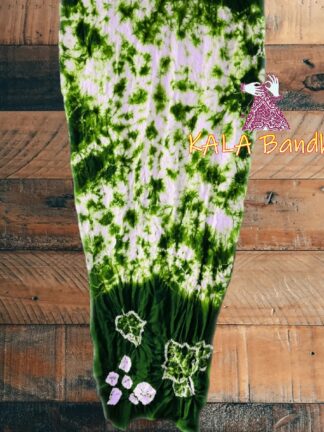 Parrot Pure GajiSilk Designer Stole Tie-Dye Shibori
