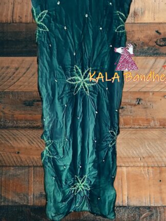 Rama Pure GajiSilk Designer Stole Bandhani Shibori