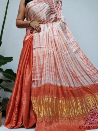 Pitch Shibori Saree Pure Modal Silk Tie Dye