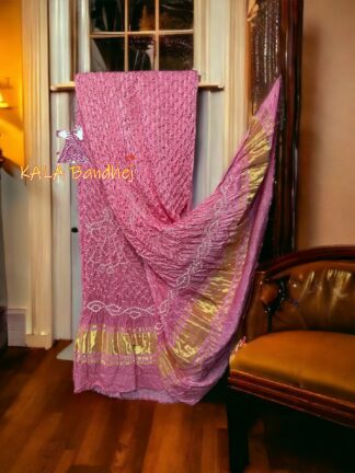 Baby Pink Dhingli Bandhani Dupatta Pure ModalSilk