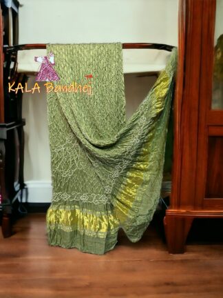 Pastel Gren Dhingli Bandhani Dupatta Pure ModalSilk