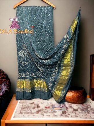 Silver Dhingli Bandhani Dupatta Pure ModalSilk