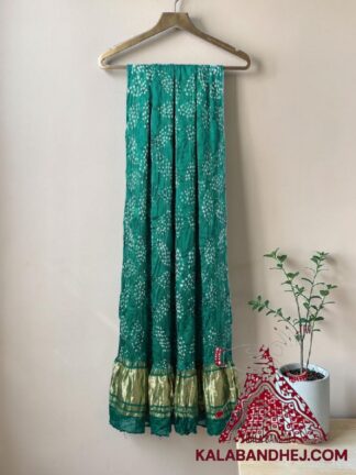 Rama Leaf Bandhani Dupatta Pure Modal Silk