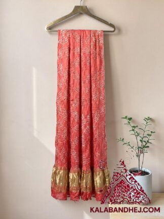 Pitch Leaf Bandhani Dupatta Pure Modal Silk