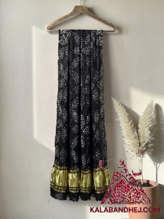 Black Leaf Bandhani Dupatta Pure Modal Silk