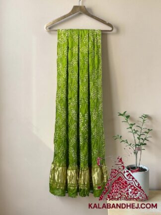 Mehendi Leaf Bandhani Dupatta Pure Modal Silk