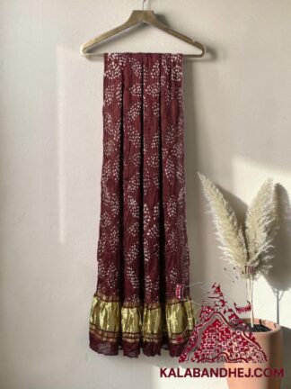 Brown Leaf Bandhani Dupatta Pure Modal Silk