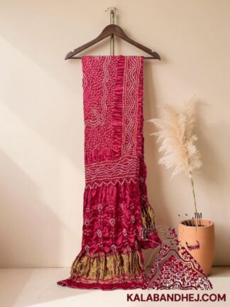 Pink Chandrakhani Bandhani Dupatta Pure Modal Silk