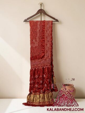 Red Chandrakhani Bandhani Dupatta Pure Modal Silk