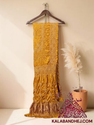 Yellow Chandrakhani Bandhani Dupatta Pure Modal Silk