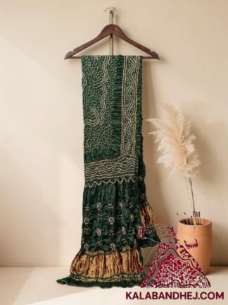 Green Chandrakhani Bandhani Dupatta Pure Modal Silk