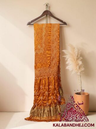 Orange Chandrakhani Bandhani Dupatta Pure Modal Silk